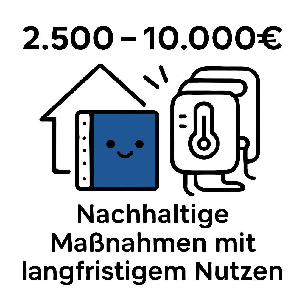 Piktogramm zu geringinvestiven Maßnahmen